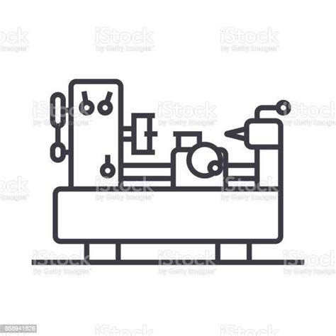 工業機器設備向量線圖示 標誌 插圖背景可編輯筆觸向量圖形及更多一組物體圖片 一組物體 交通方式 剪裁圖 Istock