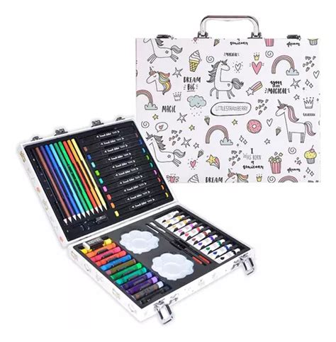 Set Arte Estuche Colores Crayones Plumones Acuarelas Pzs Env O Gratis