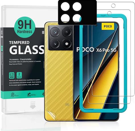 Ibywind Piezas Protector Pantalla Para Xiaomi Poco X Pro G No