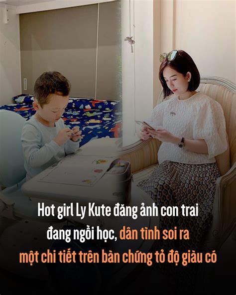 Hot girl Ly Kute đăng ảnh con trai đang ngồi học dân tình soi ra một chi tiết trên bàn chứng tỏ