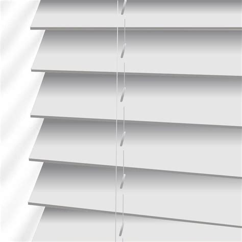 Faux Wood Venetian Blinds in True White - Just Blinds