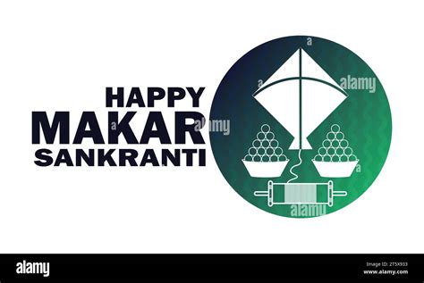 Happy Makar Sankranti Indian Festivals Concept Template For