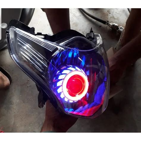 Farol Completo Olho De Anjo Cg Titan Fan M Scara Negra