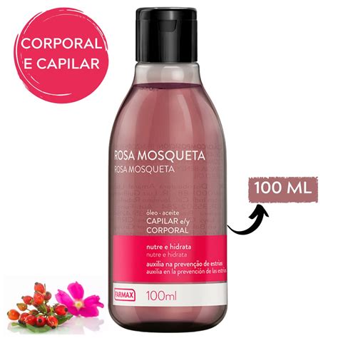 Óleo de Rosa Mosqueta Essencial Puro Para Corpo e Cabelo Puro 100ml