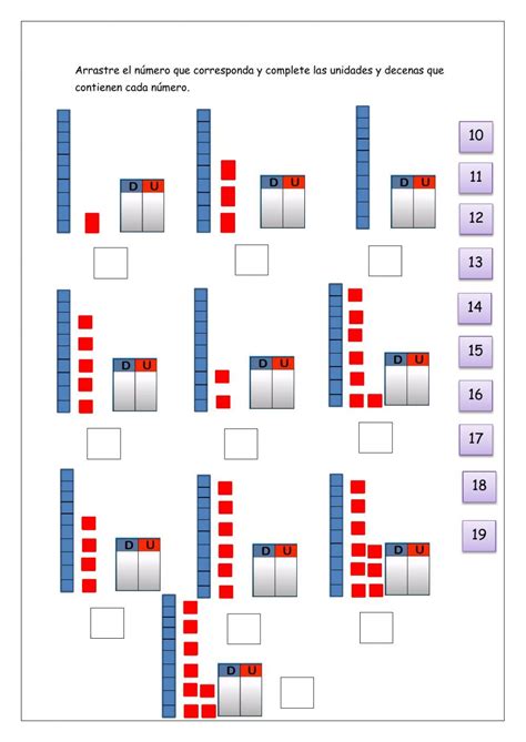 Decenas Del 10 Al 19 Worksheet School Subjects Bar Chart Coding