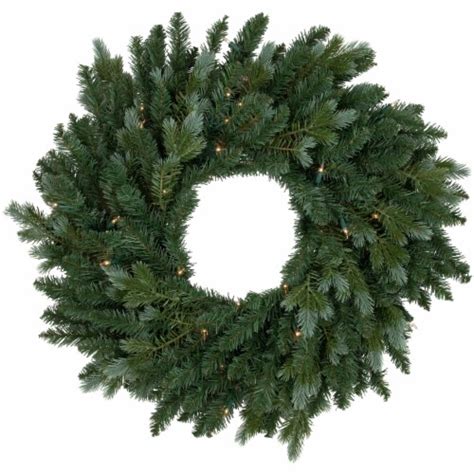 Northlight Real Touch™️ Pre Lit Blue Spruce Artificial Christmas Wreath