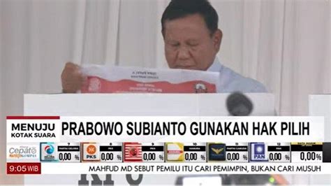 Litbang Kompas Suara Masuk Persen Prabowo Gibran Unggul