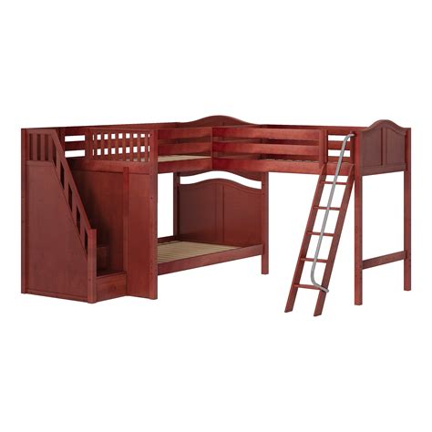 We Combined A Full Size Bunk Bed Twin Size Loft Bed In A Unique L