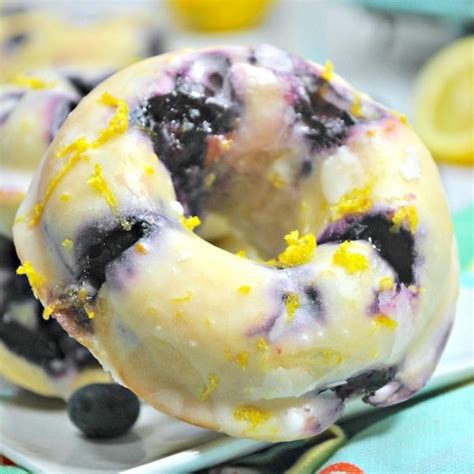 Baked Lemon Blueberry Donuts With Lemon Glaze