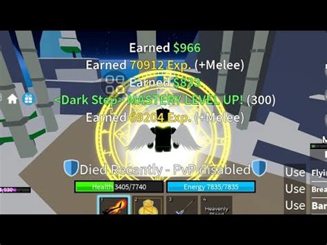 Blox Fruit Gameplay I Have Now Got 300 Mst On DARK STEP Ive No Clue How