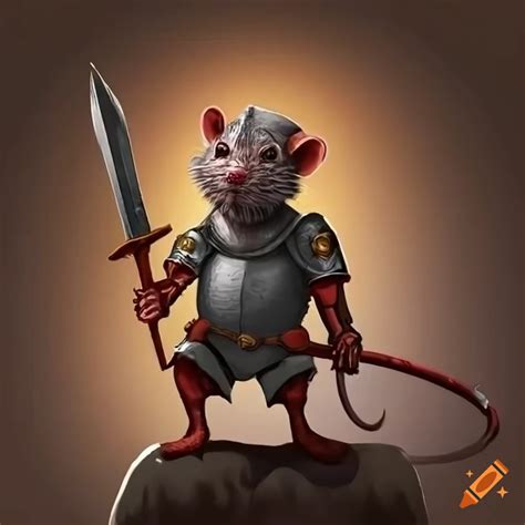 Illustration Of A Brave Mouse Knight On Craiyon