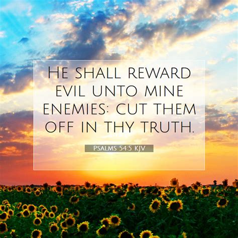 Psalms 54 5 KJV He Shall Reward Evil Unto Mine Enemies Cut Them