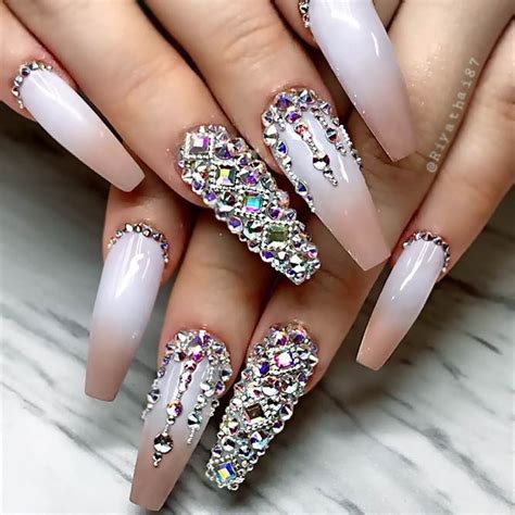 30 Ideas Of Luxury Nails To Really Dazzle Nail Designs Bling Nails