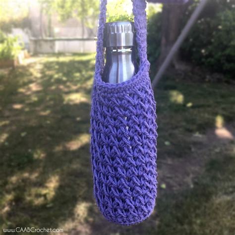 Trellis Water Bottle Holder Pattern Caab Crochet Crochet Water