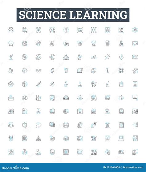 science learning vector  icons set science biology chemistry