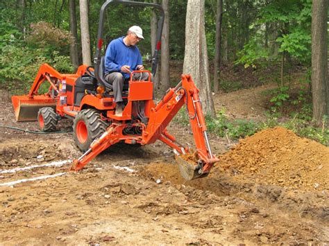 Man Digging Trench With Backhoe Stock Photography Image 6593992