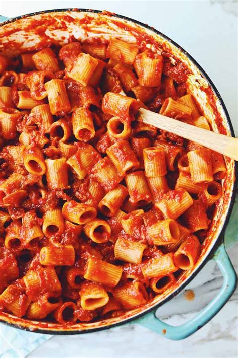 Rigatoni All Amatriciana Made With Bacon Grilled Cheese Social