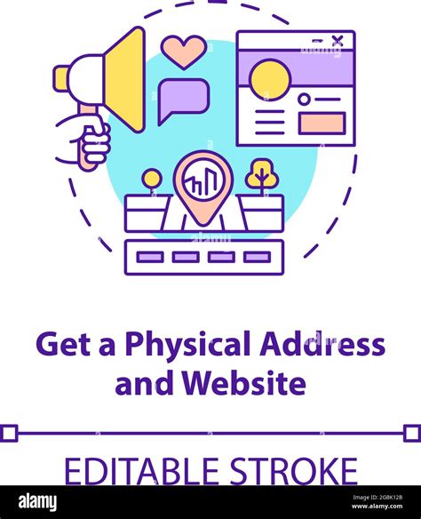 Physical Address And Website Concept Icon Stock Vector Image And Art Alamy