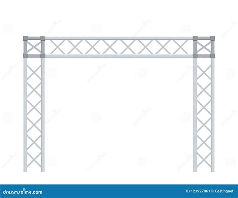 Truss Construction Isolated On White Background Stock Vector