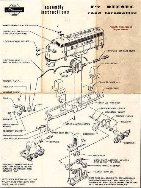 Athearn Locomotive Parts Diagram