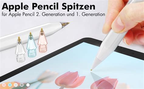 NIUTRENDZ Apple Pencil Spitzen 4er Stück Verbesserte Metall