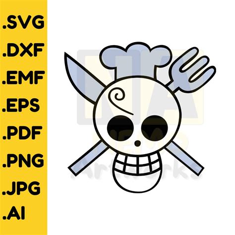 One Piece Sanji Jolly Roger SVG Etsy