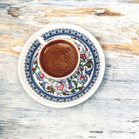 Porcelain Turkish Coffee Cup Set Of 6 Blue Tile Espresso Cup Etsy