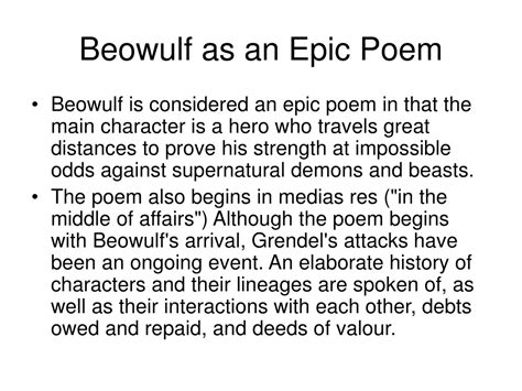 Ppt Heroes Epics And Beowulf Powerpoint Presentation Free Download