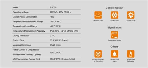 Elitech E-1000 Temperature Controller Thermostat, Automatic Switch Coo ...