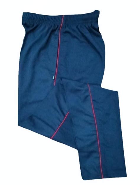 Solid Men Blue Dg Polyester Lower Regular Fit Size Xl At Rs