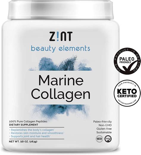 Zint Hydrolyzed Marine Collagen Powder Unflavored 10oz Fresh Health