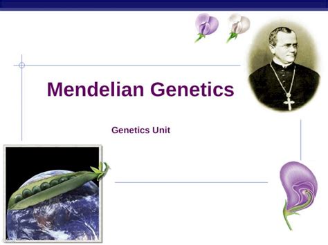 PPT AP Biology Mendelian Genetics Genetics Unit AP Biology History