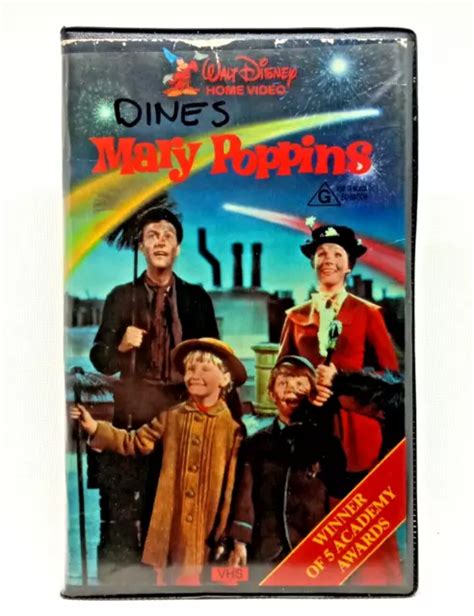 MARY POPPINS VHS PAL Walt Disney Home Video EX RENTAL Clamshell RARE