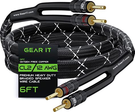 Amazon GearIT 12AWG Speaker Cable Wire With Gold Plated Banana Tip