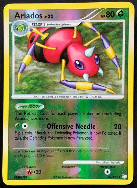 Ariados Reverse Holo 20 Prices Pokemon Mysterious Treasures