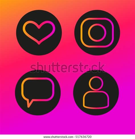 Set Of Icons For Social Media Applications Vector Icon Eps10