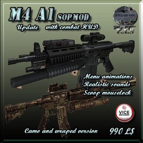 Second Life Marketplace M4 A1 Sopmod V10
