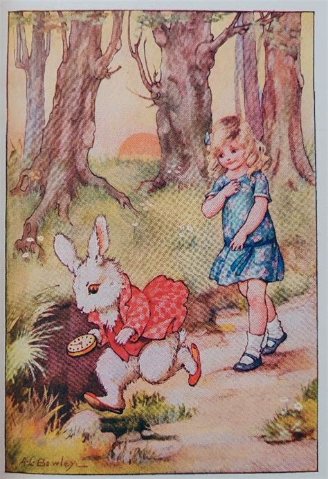 Alice following the White Rabbit to Wonderland – Alice in Wonderland ...