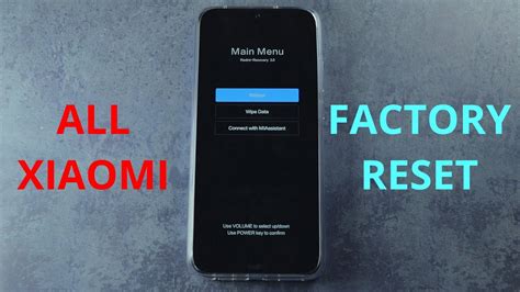 Hard Reset Factory Reset All Xiaomi Phones With Android Example On