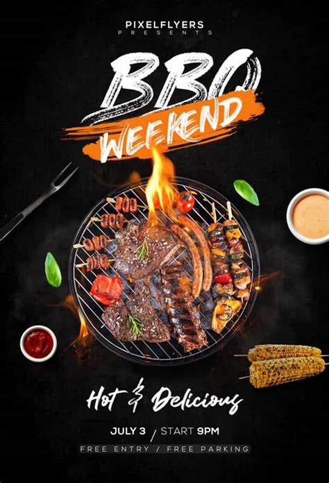 Free Bbq Weekend Flyer Template Psd Freebie Freepsdflyer