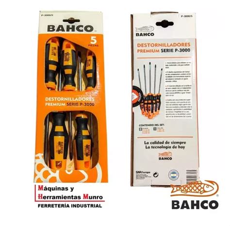 Kit Juego Destornilladores Bahco Piezas Premium Ergon Mico