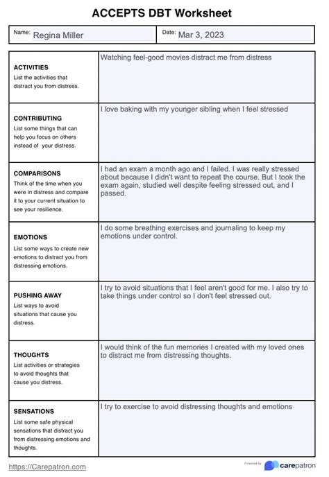 Pinterest Dbt Worksheets