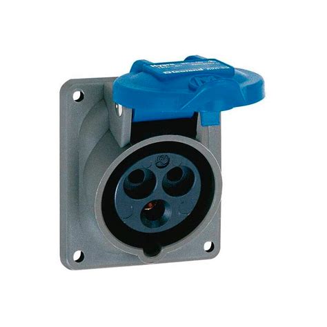 Встраиваемая розетка Hypra - IP 44 - 3К+З - 16 А - пластик - купить ...
