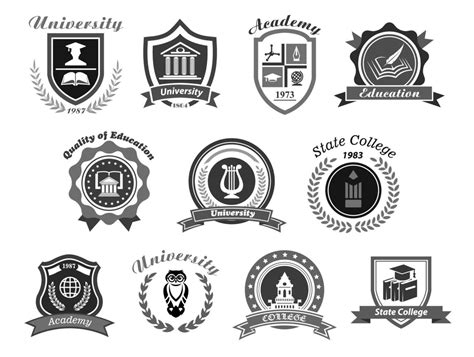 Vector Icons Set For College Or State University 13173614 Vector Art At