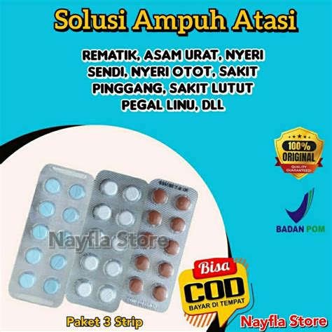 Jual Obat Rematik Nyeri Sendi Asam Urat Strip Shopee Indonesia