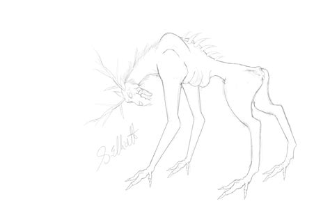 ArtStation - Wendigo sketch