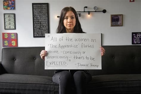 Women Hold Up Signs With Donald Trumps Most Sexist Quotes