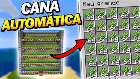 Farm De Cana FÁcil E 100 AutomÁtica Minecraft Bedrock Java Youtube