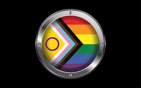 Premium Vector The Progress Lgbt Pride Flag 3d Badge Vector Image