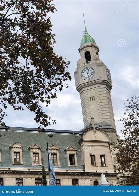 Detail Of The Old Buildings On Avenida De Mayo In Buenos Aires Stock
